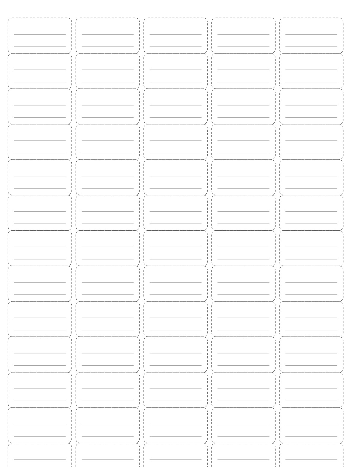 A4 Labels (65 per Sheet) printable preview