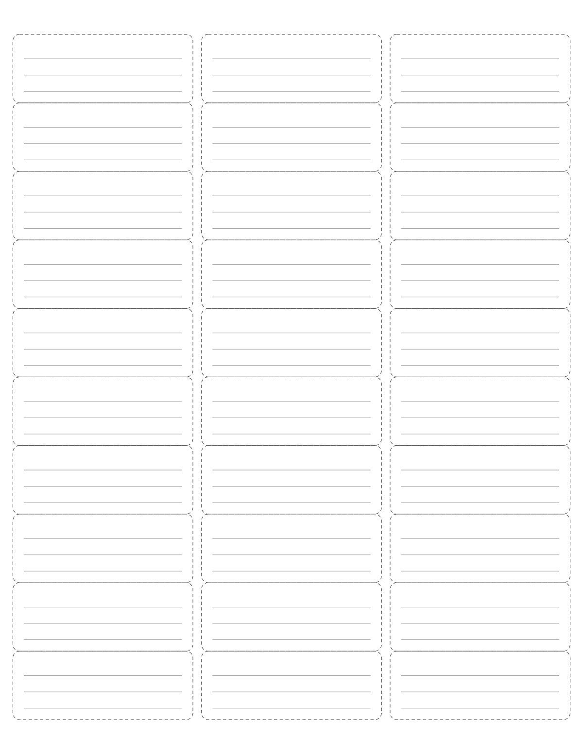 Address Labels (30 per Sheet) printable preview