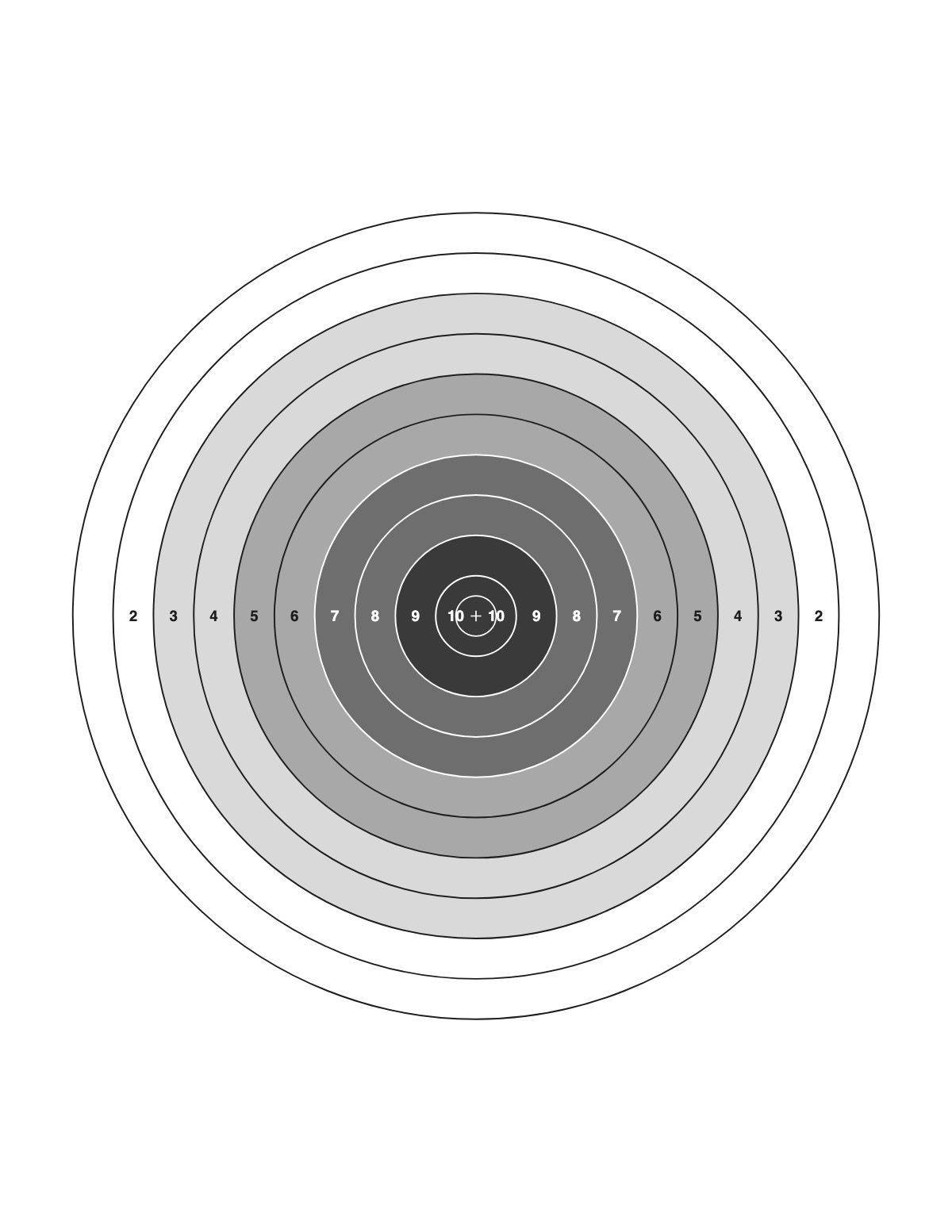 Archery Target printable preview