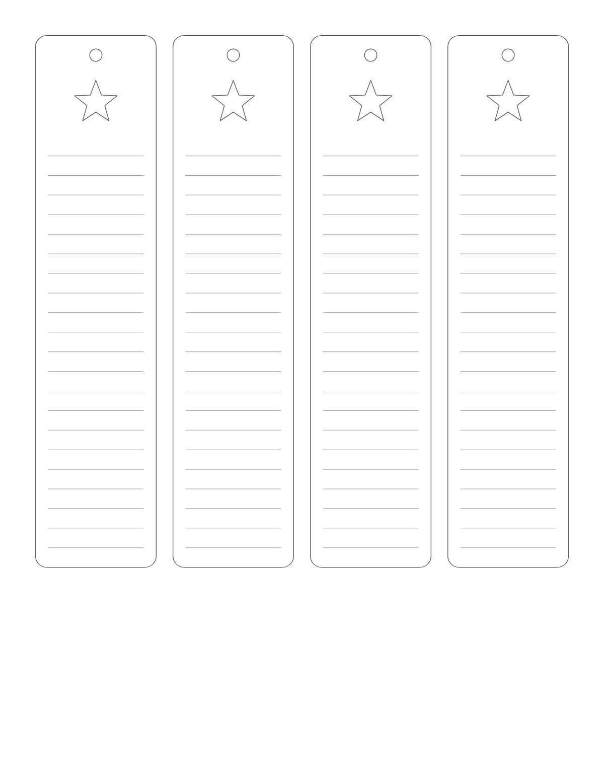 Bookmarks printable preview