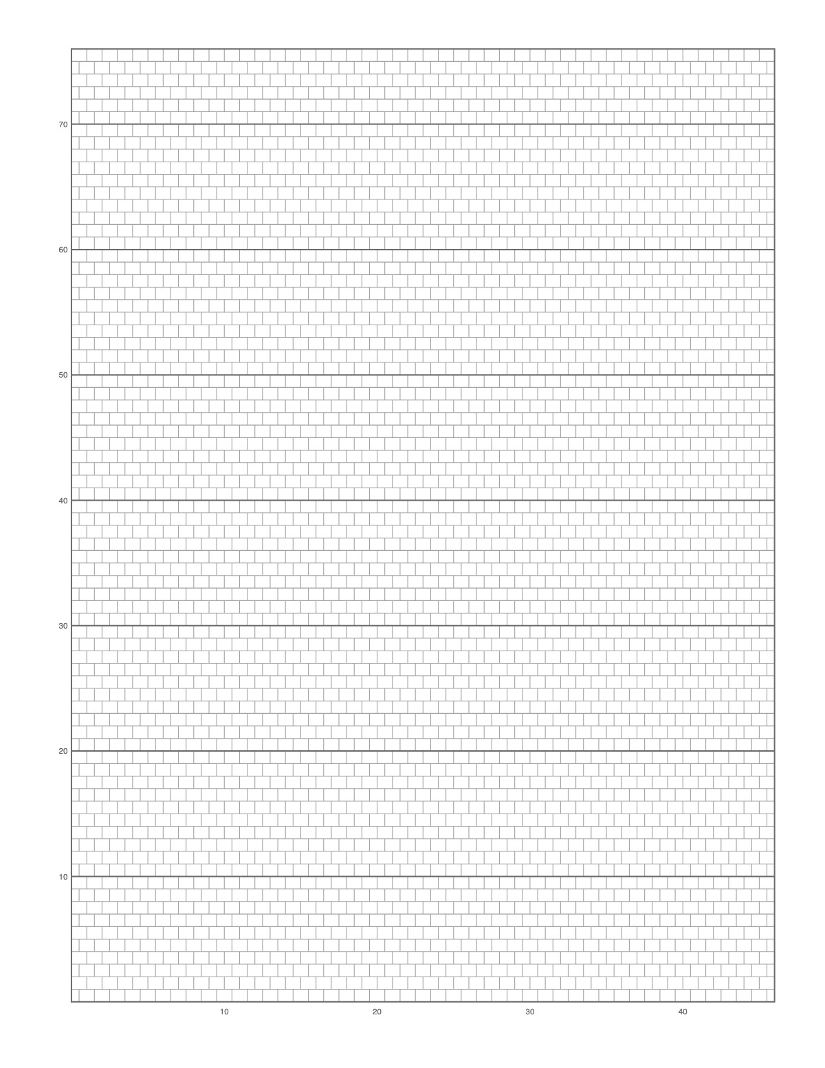 Brick Stitch Graph Paper printable preview
