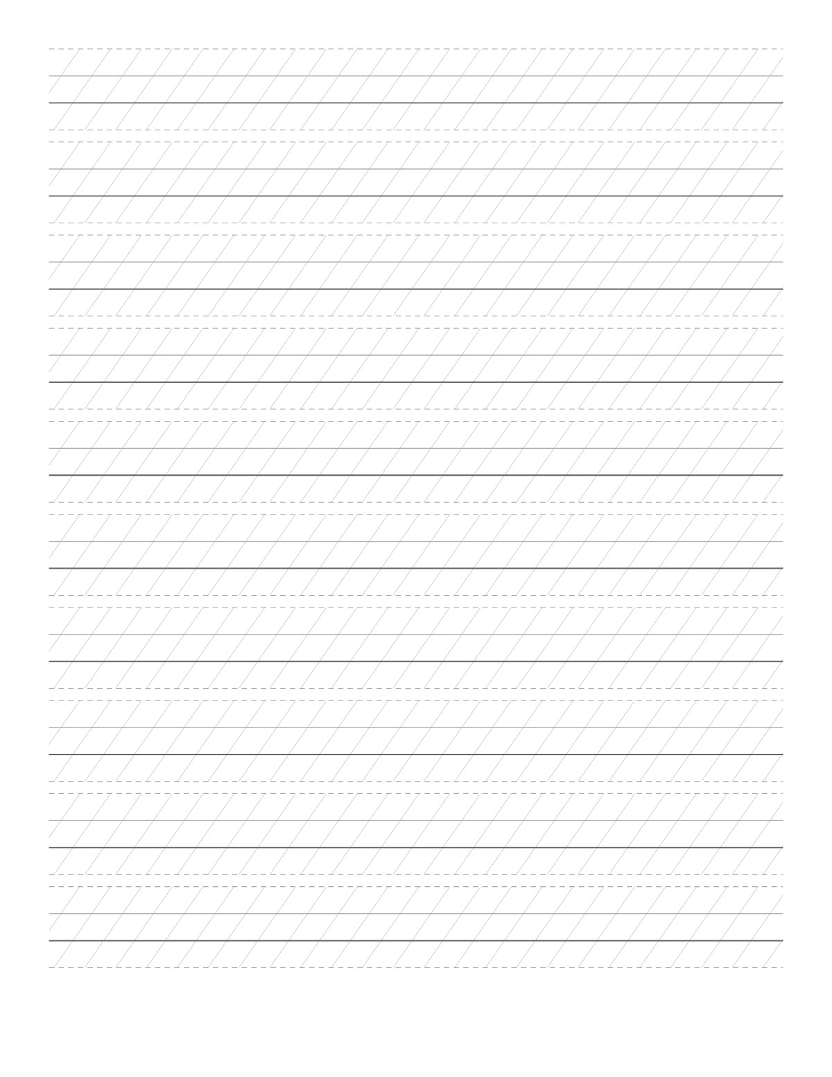 Calligraphy Practice Paper printable preview