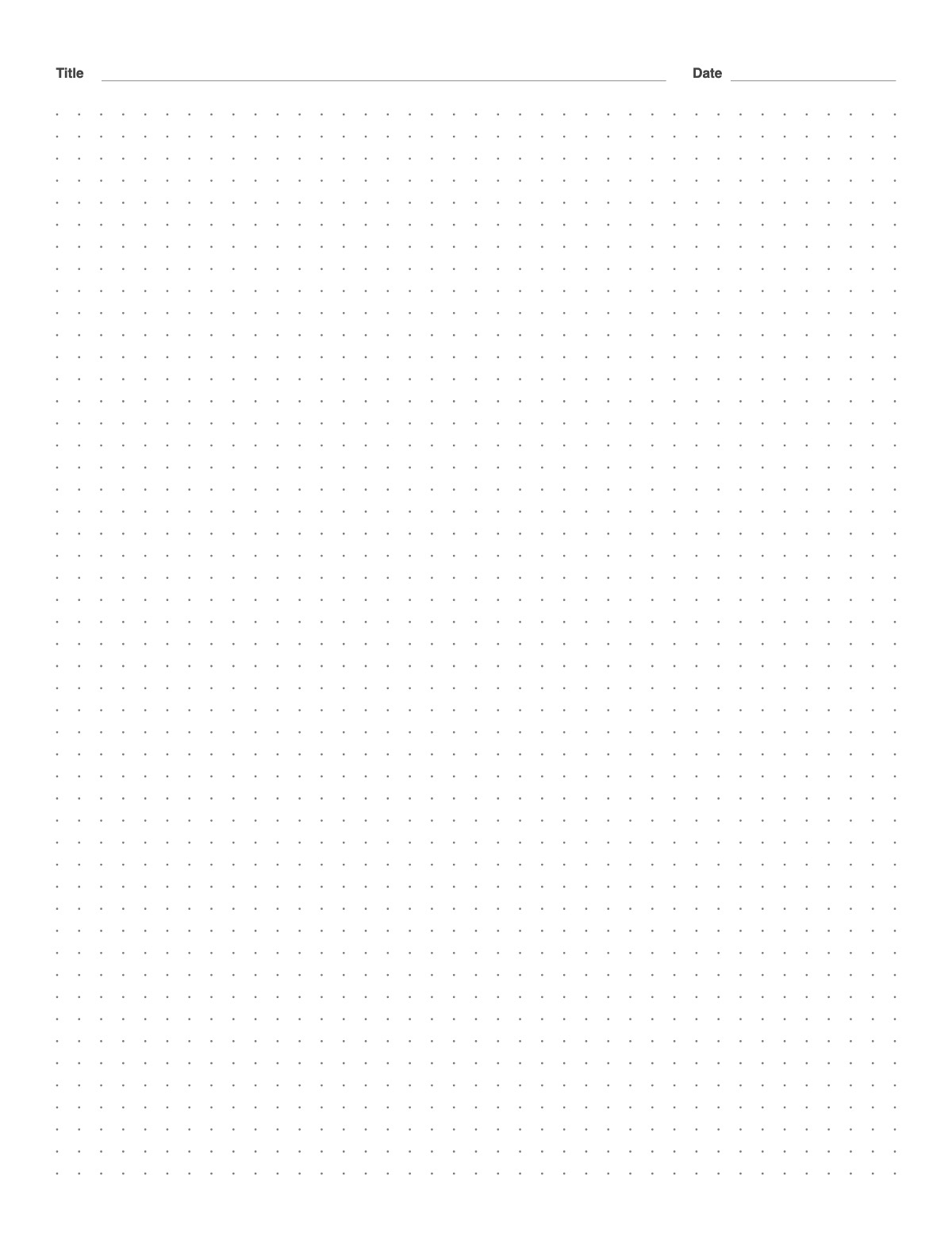 Dot Grid Paper printable preview