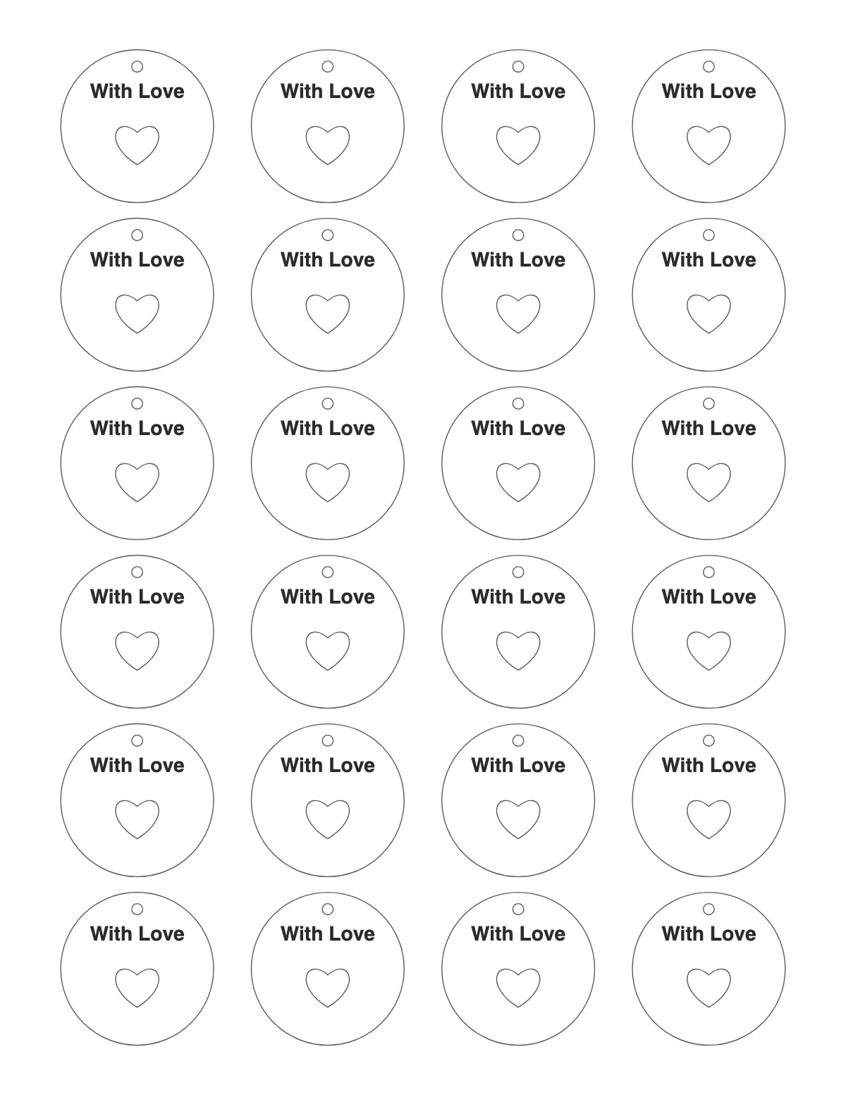 Favor Tags printable preview