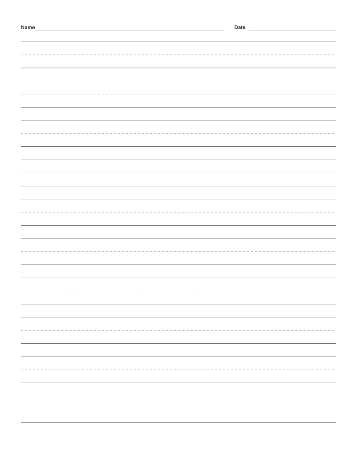 First Grade Writing Paper printable preview