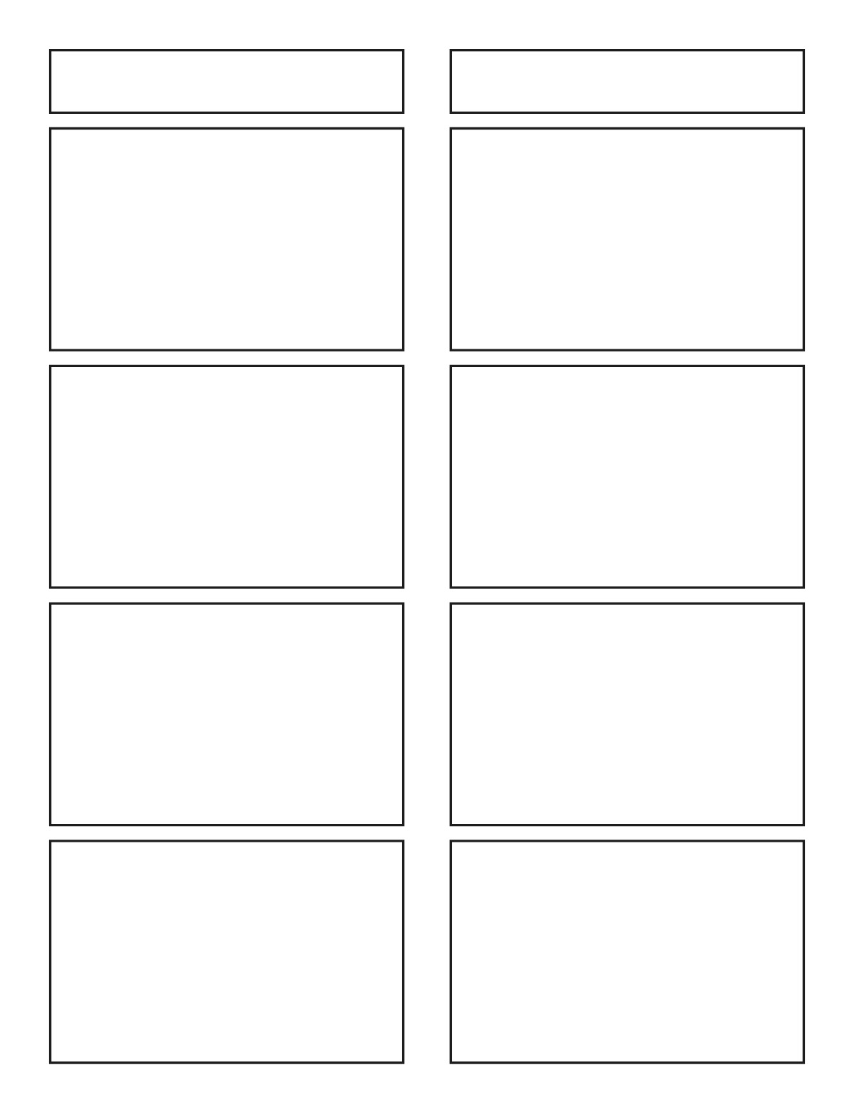 Four Panel Comic Strip (Yonkoma) printable preview