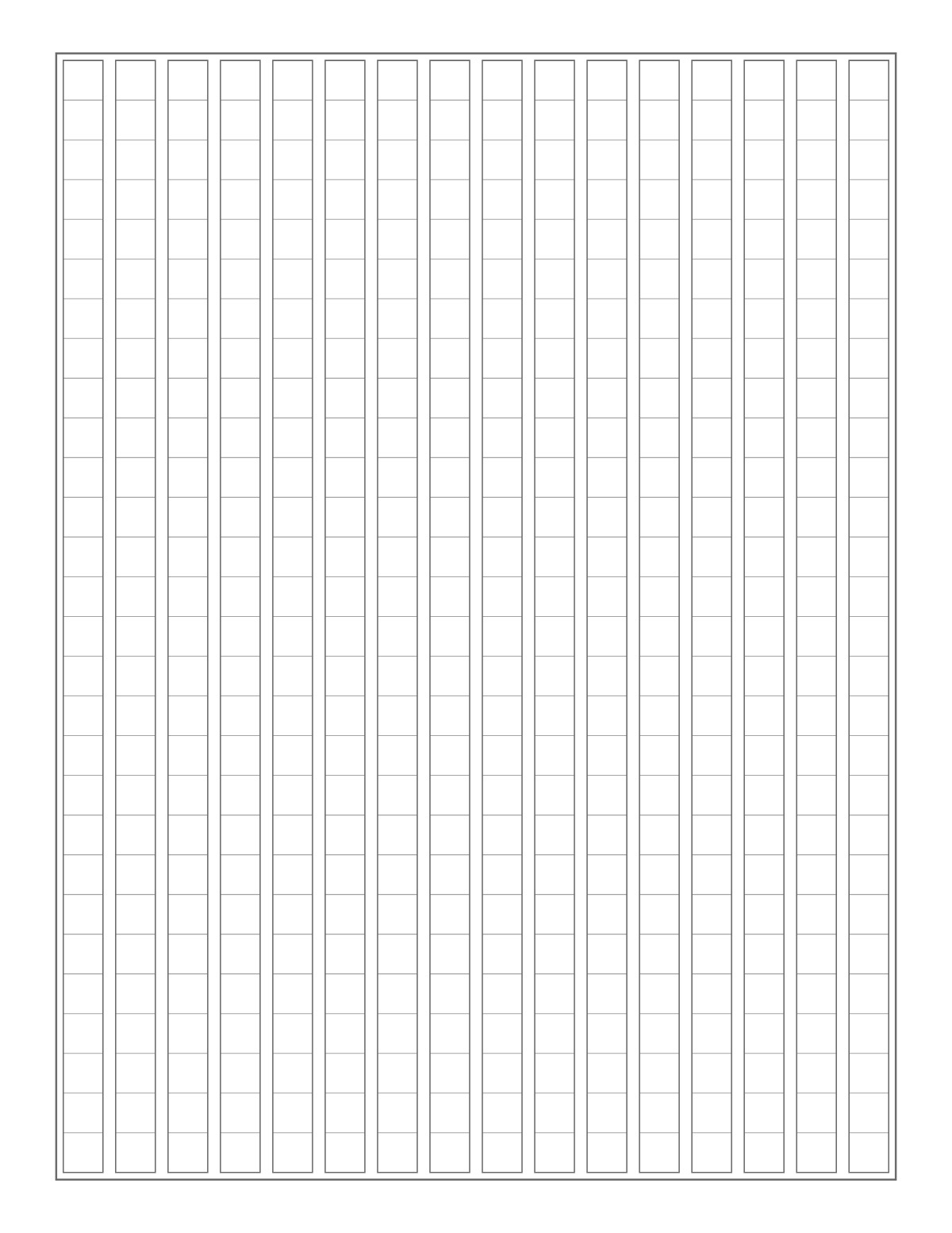 Genkouyoushi (Japanese Manuscript Paper) printable preview