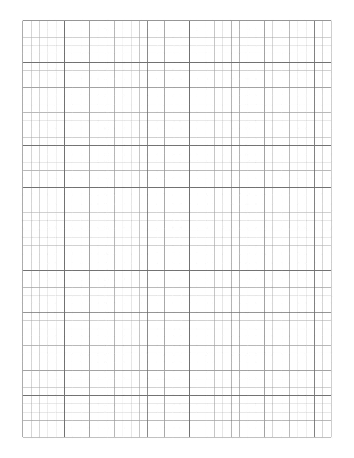 1/5 Inch Graph Paper printable preview