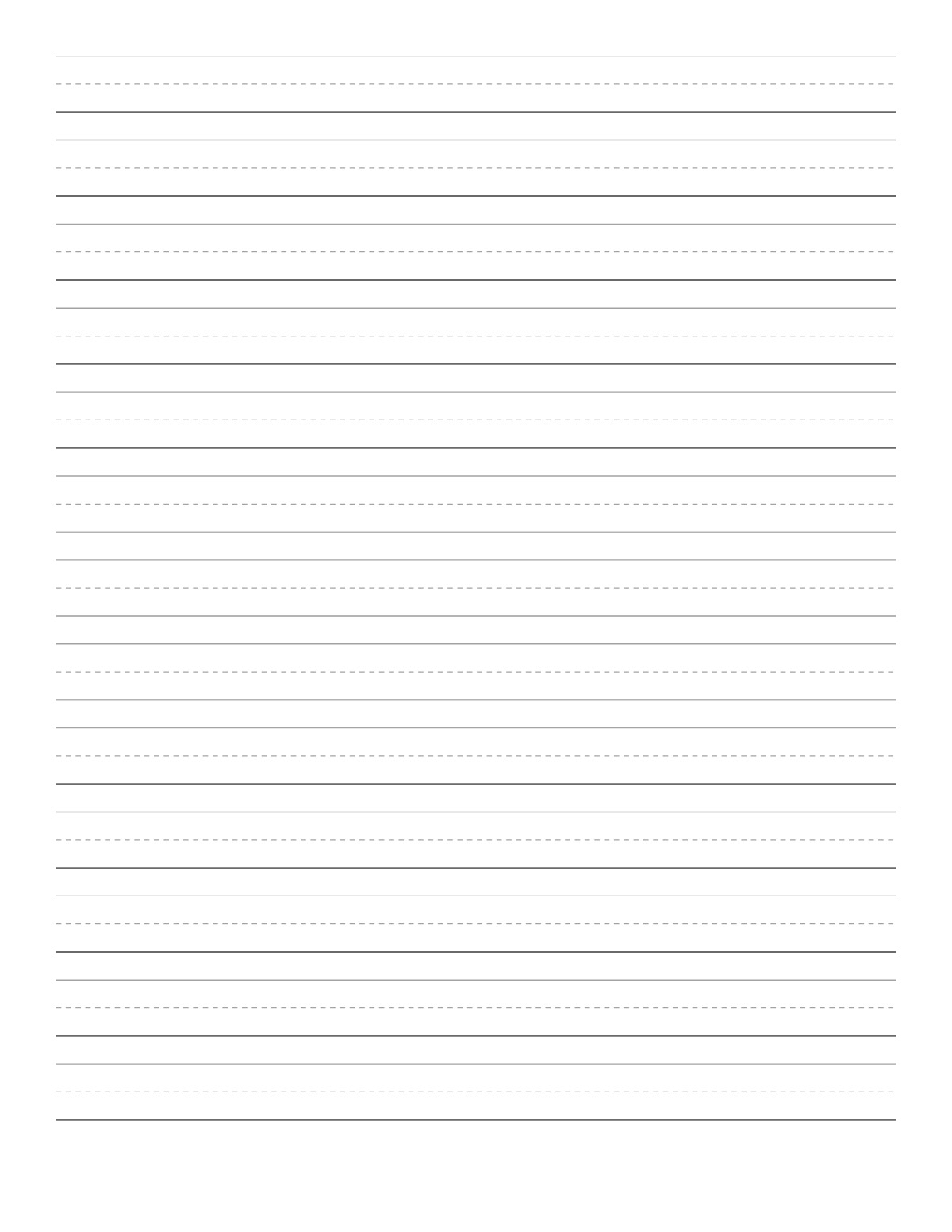 Handwriting Practice Paper printable preview