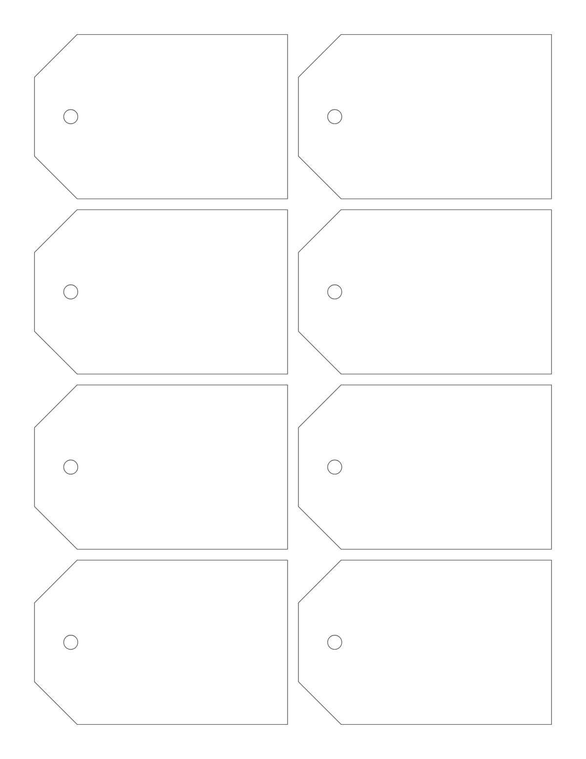 Blank Hang Tags printable preview