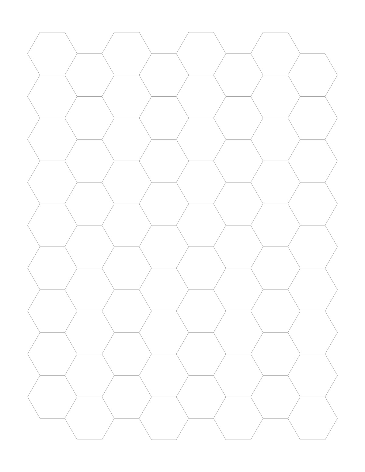 Hex Map Paper printable preview