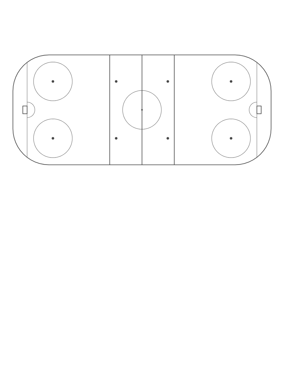 Hockey Rink Diagram printable preview