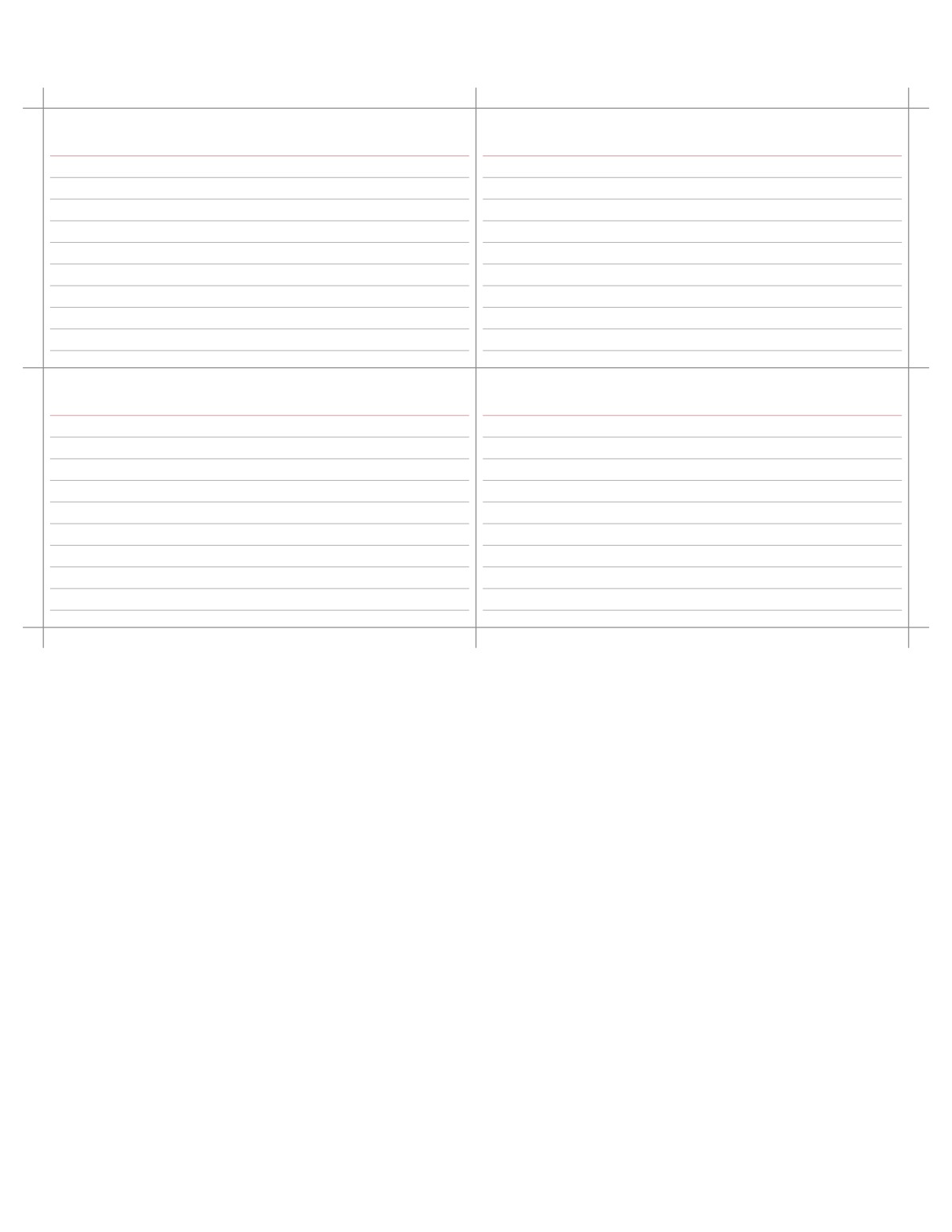 3x5 Index Card Template printable preview