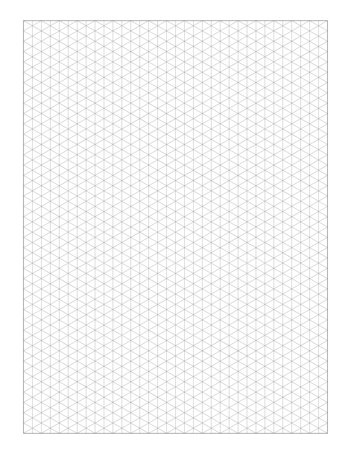 Isometric Graph Paper printable preview