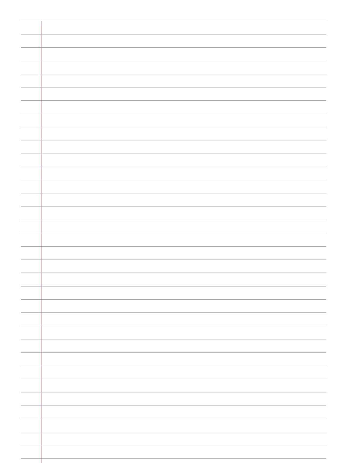 Lined Paper A4 printable preview