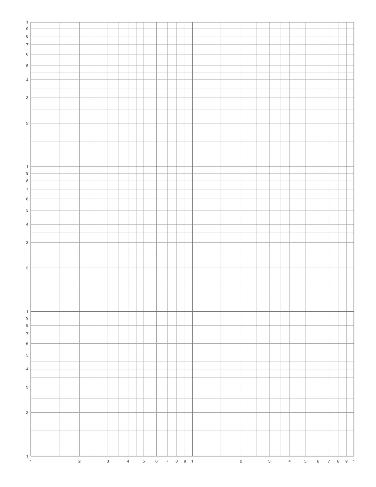 Log-Log Graph Paper printable preview