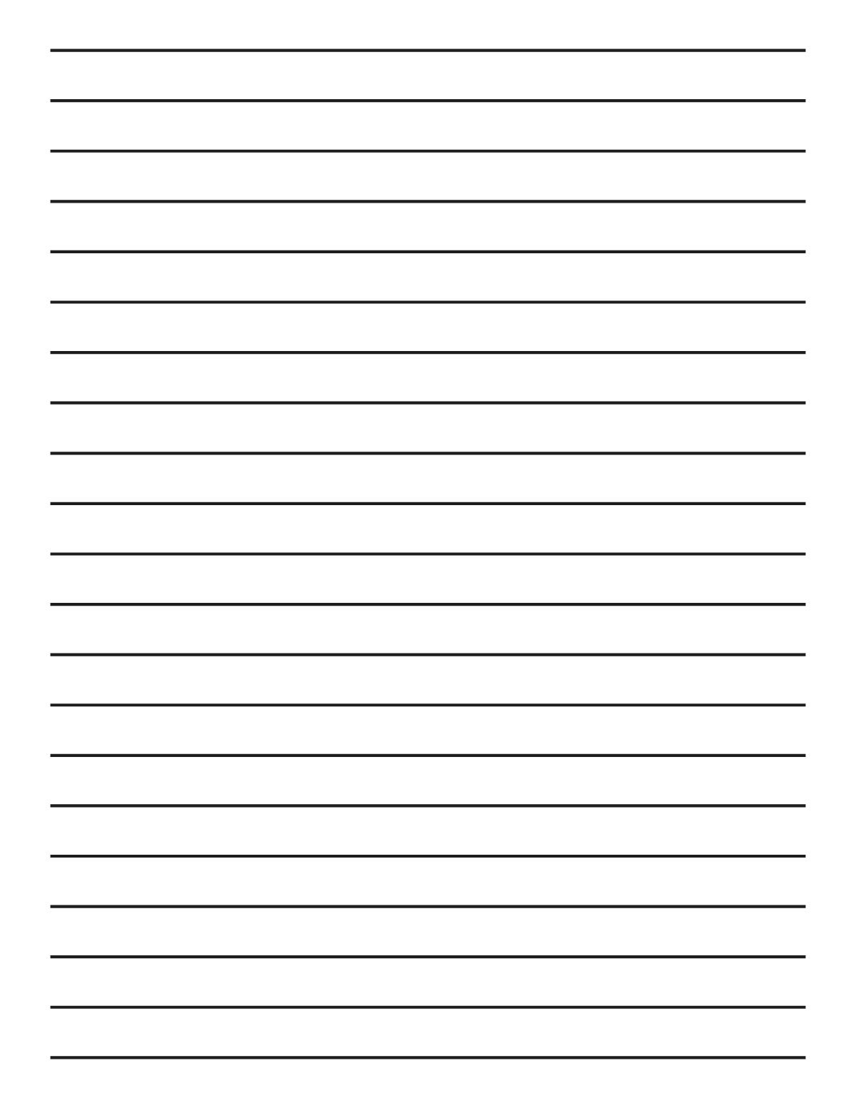 Low Vision Writing Paper printable preview