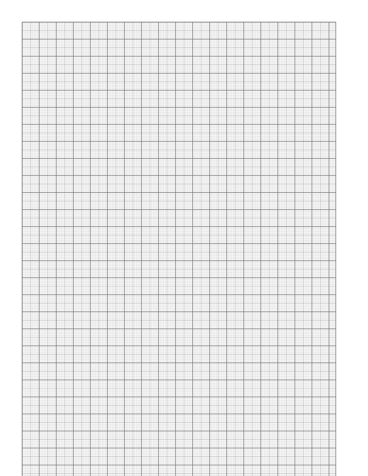 Millimeter Graph Paper printable preview