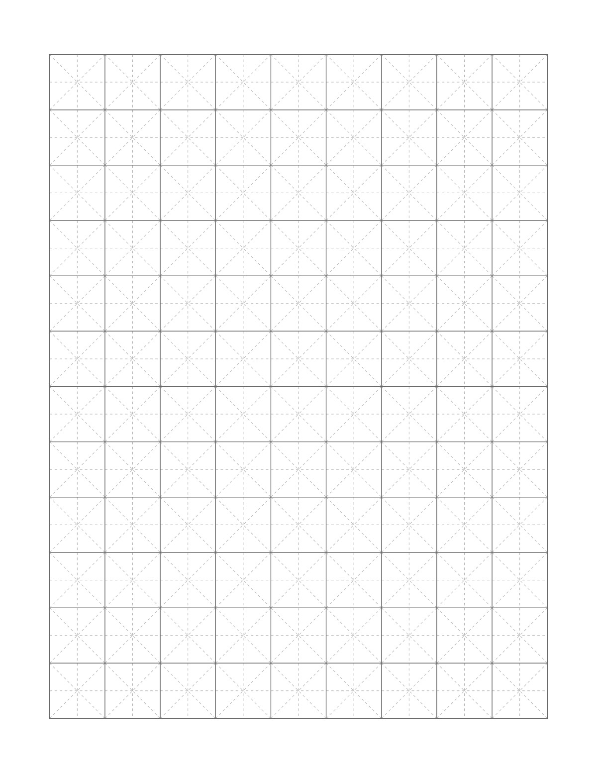 Mizige Calligraphy Grid Paper printable preview