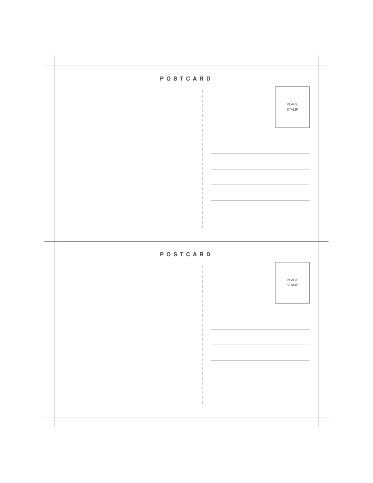 4x6 Postcard Template printable preview