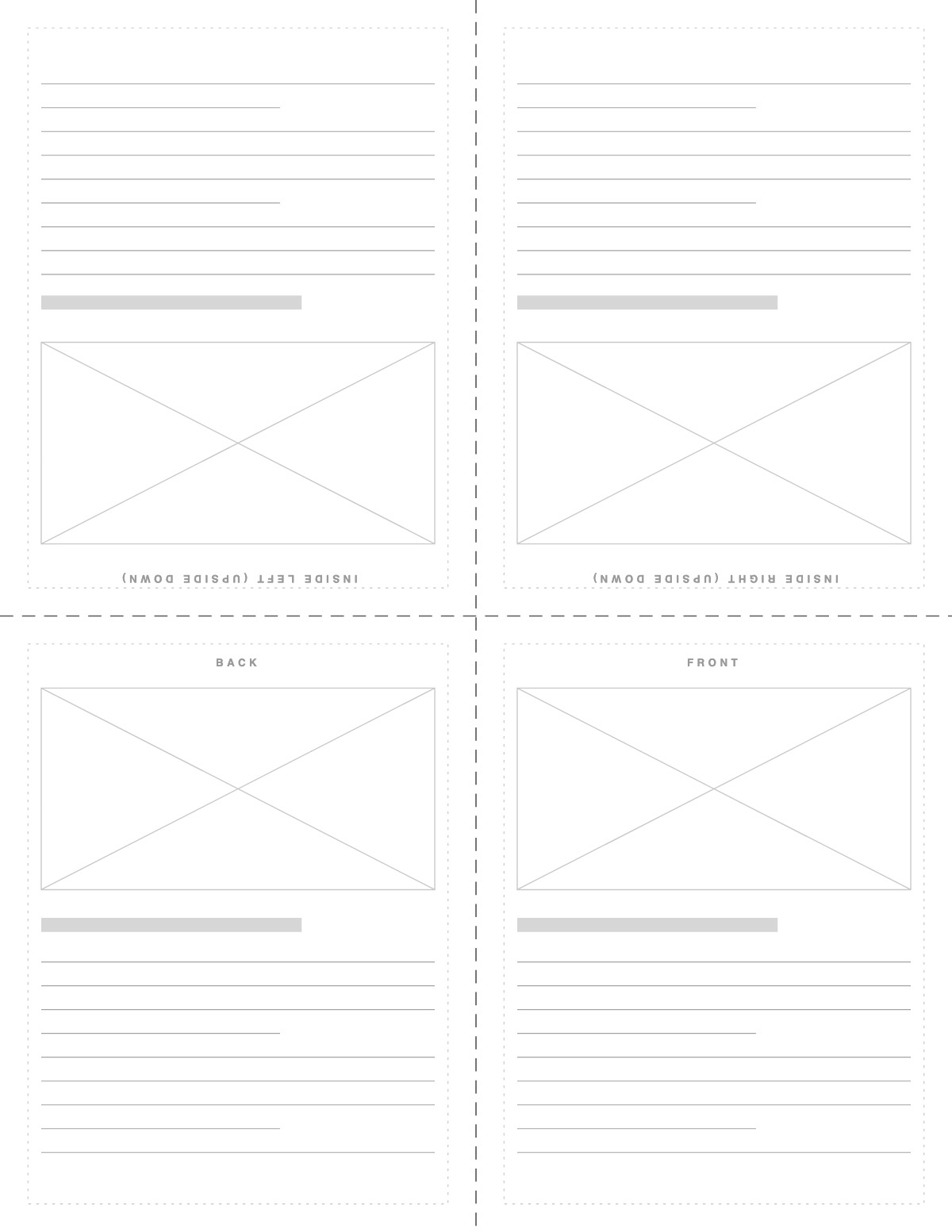 Quarter-Fold Card Template printable preview