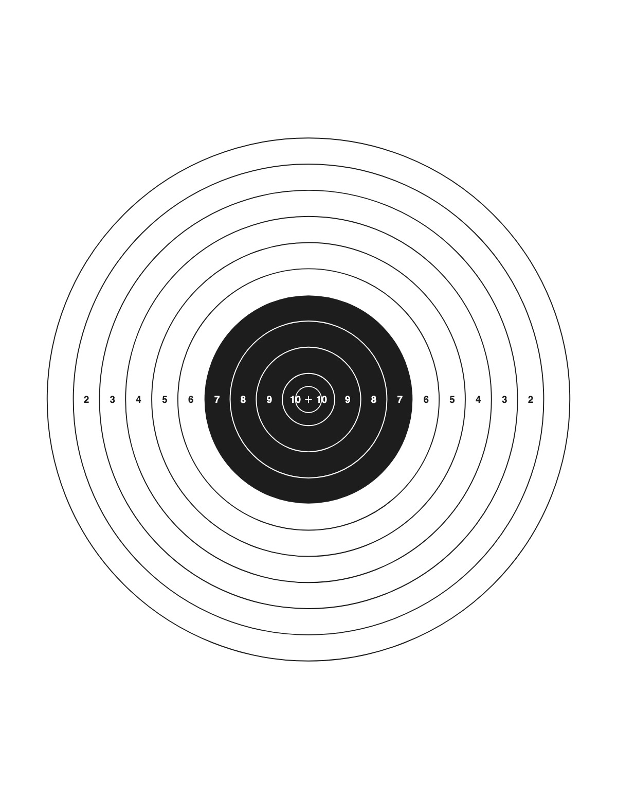 Shooting Targets printable preview