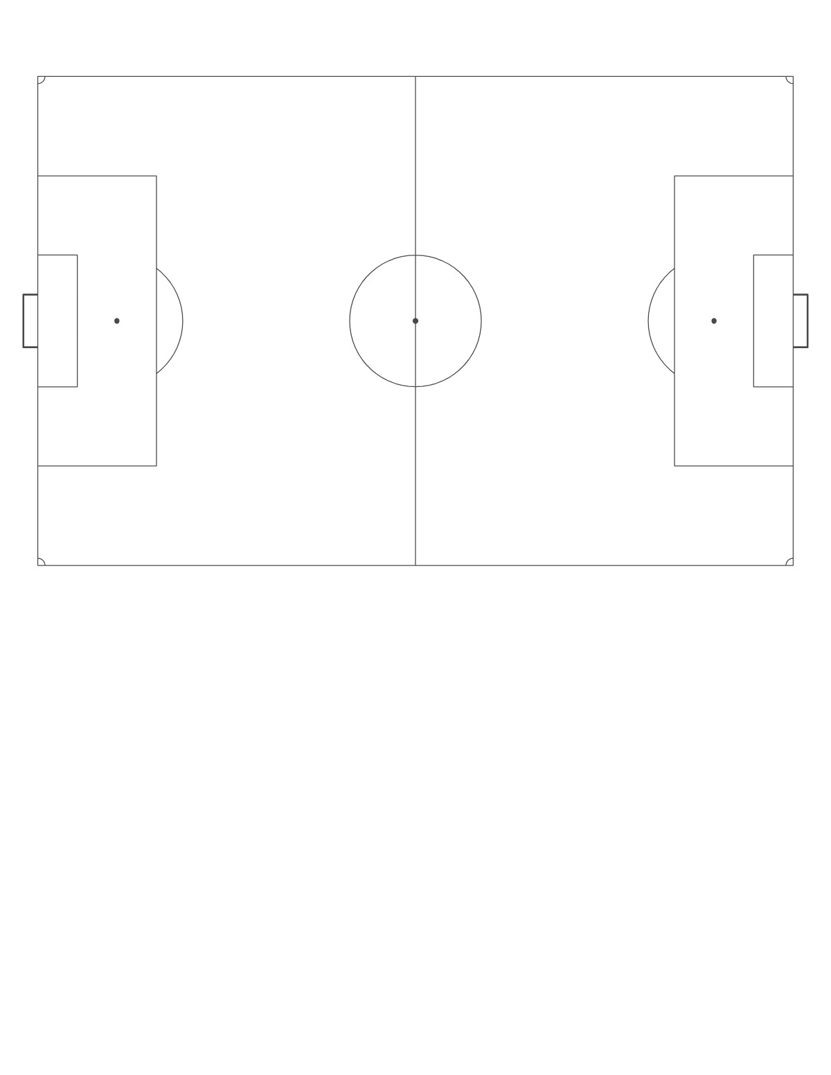 Soccer Field Diagram printable preview