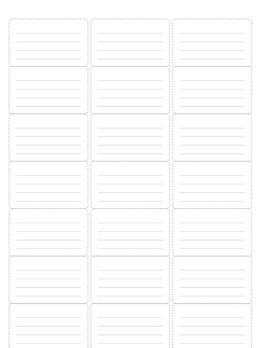 A4 Labels (21 per Sheet) template preview