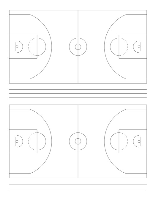 Basketball Court Diagram template preview