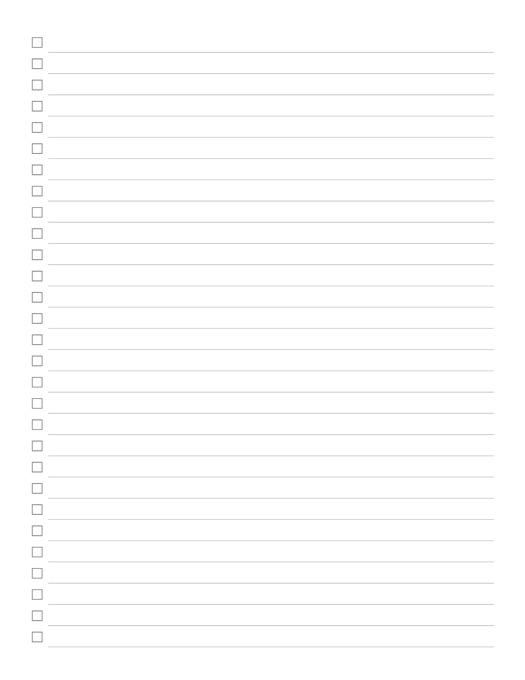Blank Checklist template preview