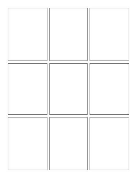 9 Panel Comic Page template preview