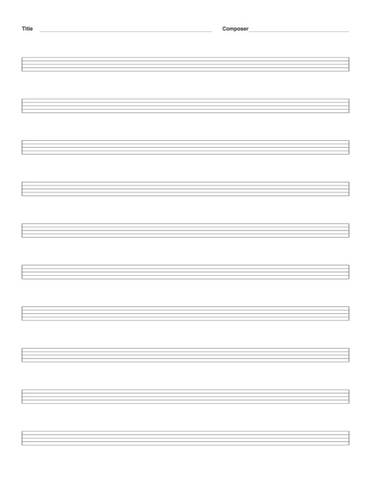 Blank Sheet Music template preview