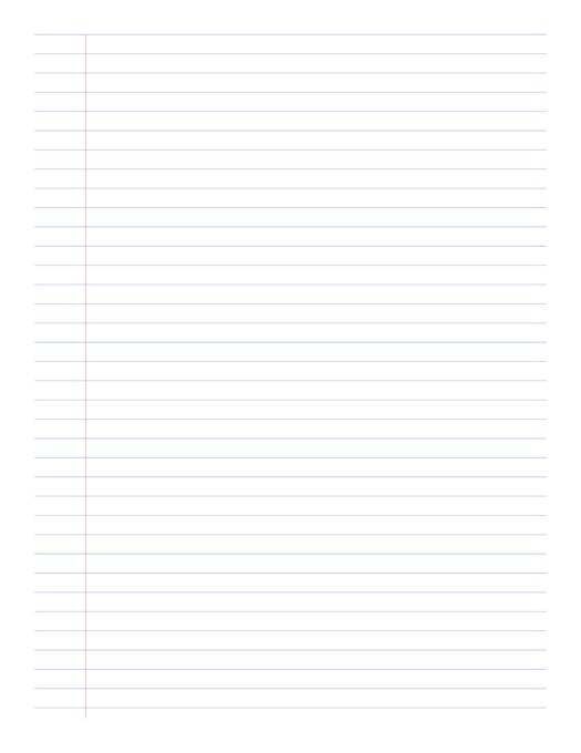 Blue Lined Paper template preview