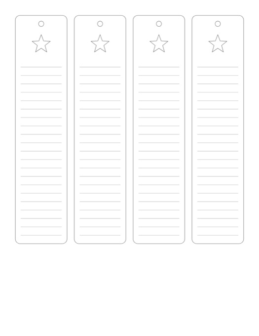 Bookmarks template preview
