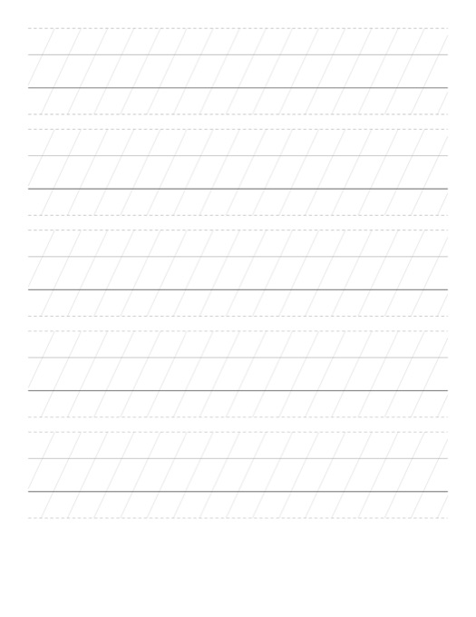 Brush Lettering Practice Sheets template preview