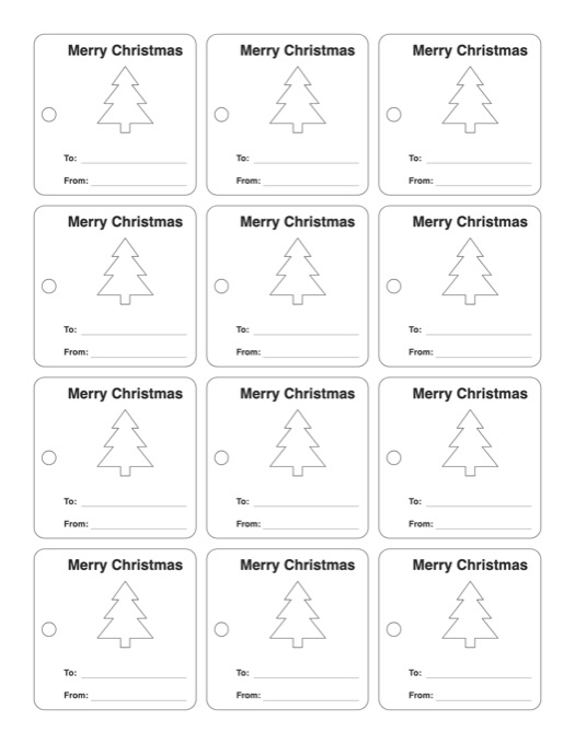 Christmas Gift Tags template preview