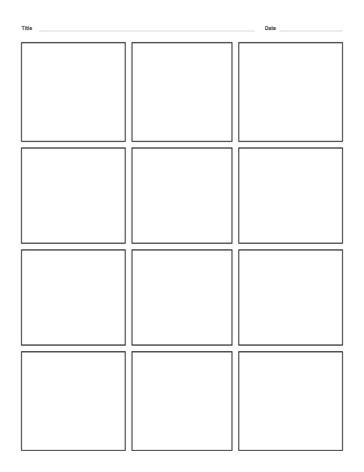 Comic Strip Template template preview