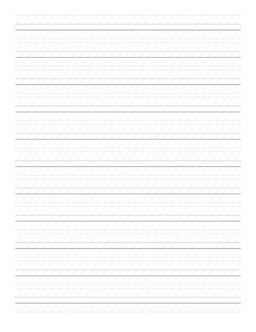 Copperplate Calligraphy Guide Sheet template preview