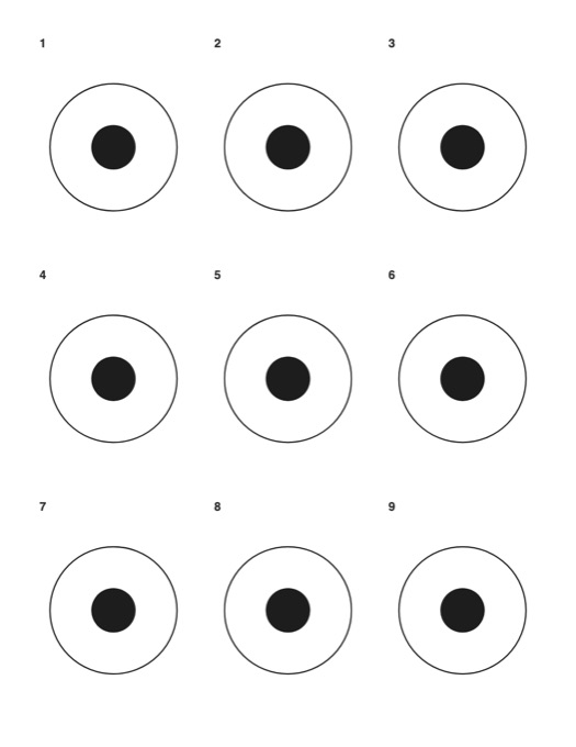 Dot Drill Target template preview