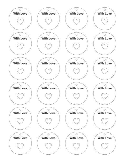 Favor Tags template preview