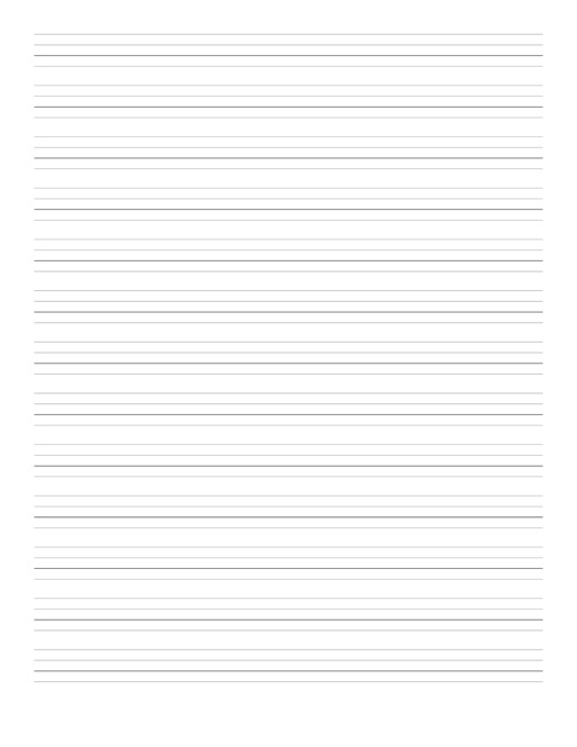 Four Line Handwriting Paper template preview