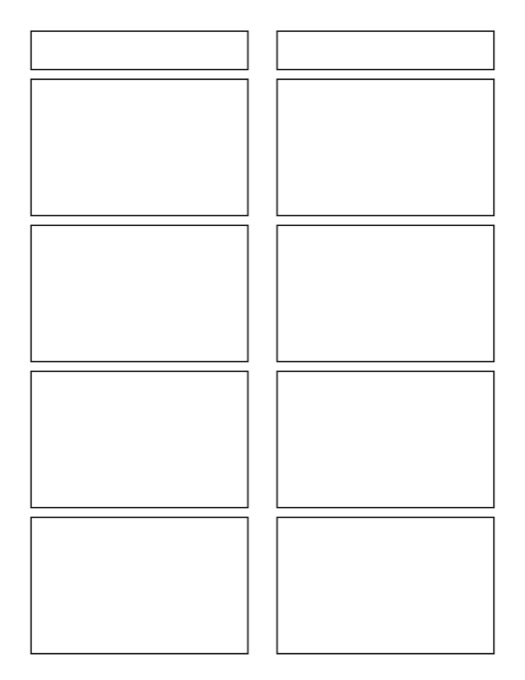 Four Panel Comic Strip (Yonkoma) template preview
