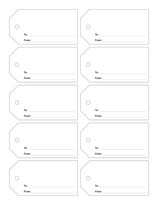 Gift Tags template preview