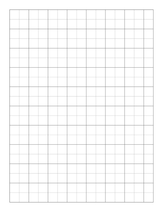 1/2 Inch Graph Paper template preview