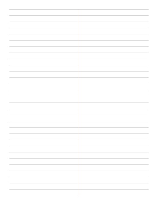 Gregg Ruled Paper template preview