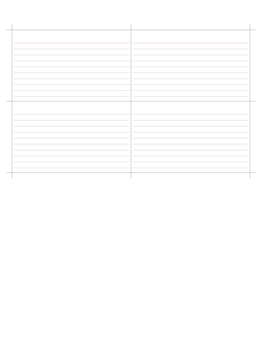 3x5 Index Card Template template preview