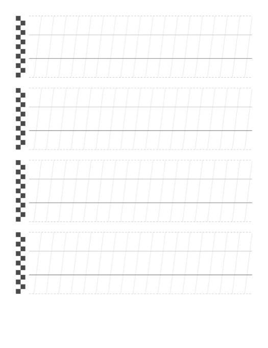 Italic Calligraphy Guide Sheet template preview