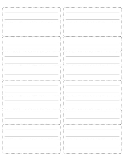 Labels (20 per Sheet) template preview