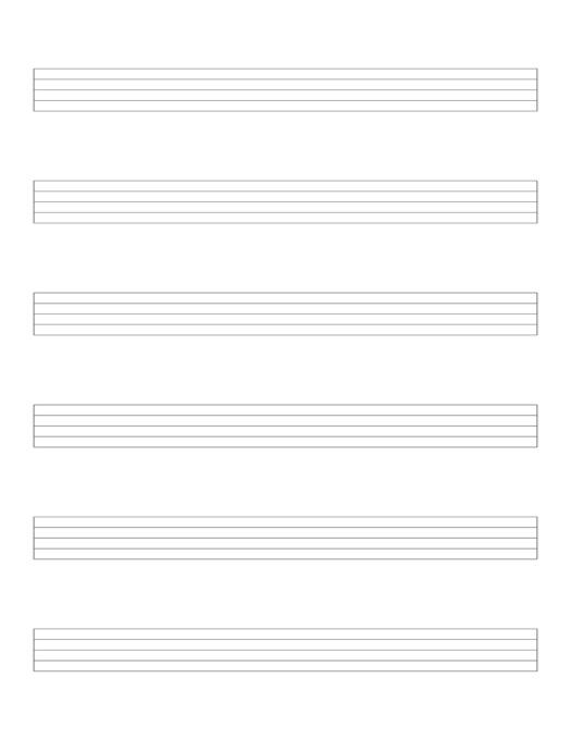 Large Staff Paper for Kids template preview