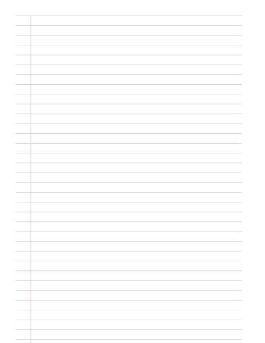 Lined Paper A4 template preview
